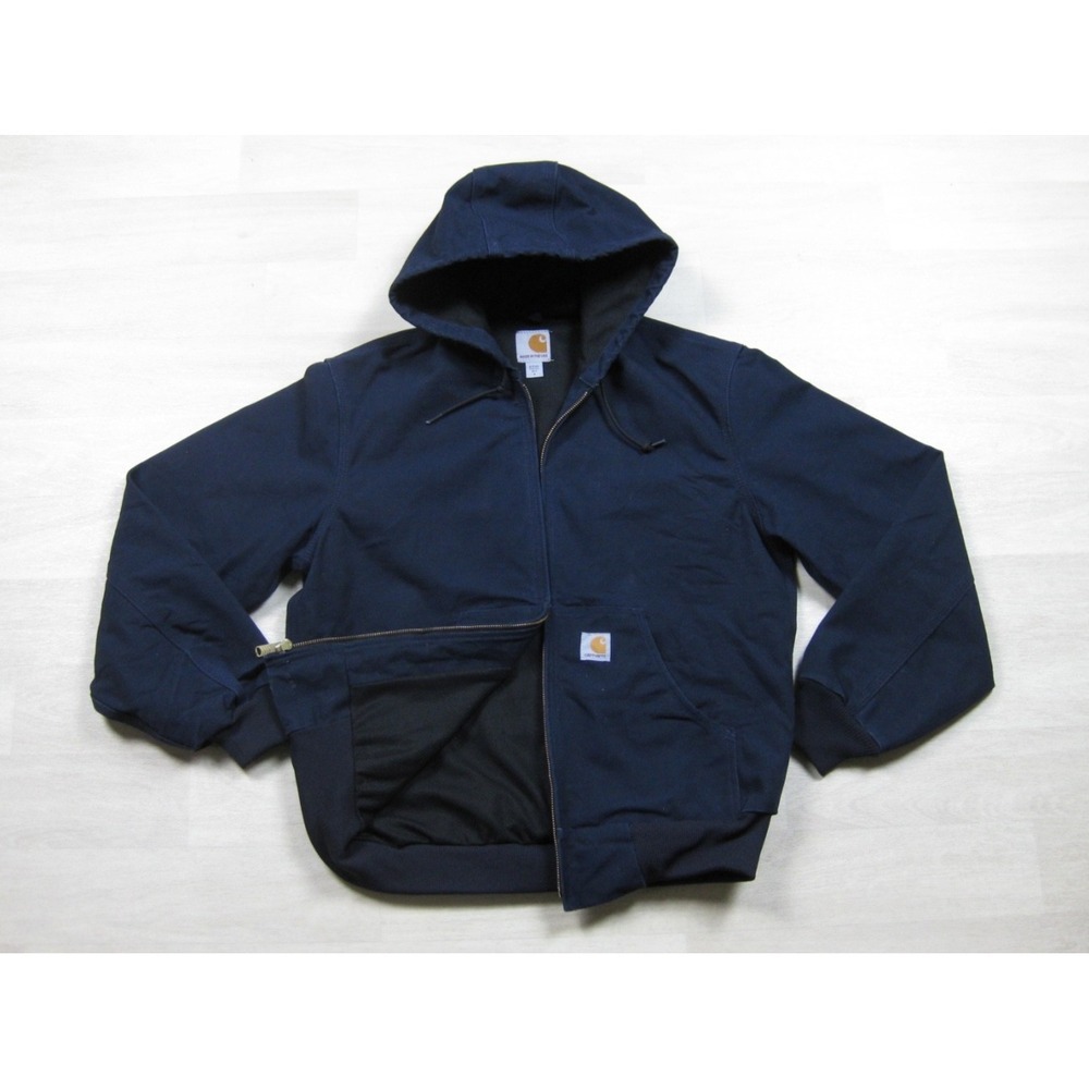 Carhartt Hooded Active Jacket Mens (L) Loose Fit Thermal Lined Workwear J131 DNY